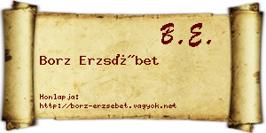 Borz Erzsébet névjegykártya