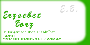 erzsebet borz business card